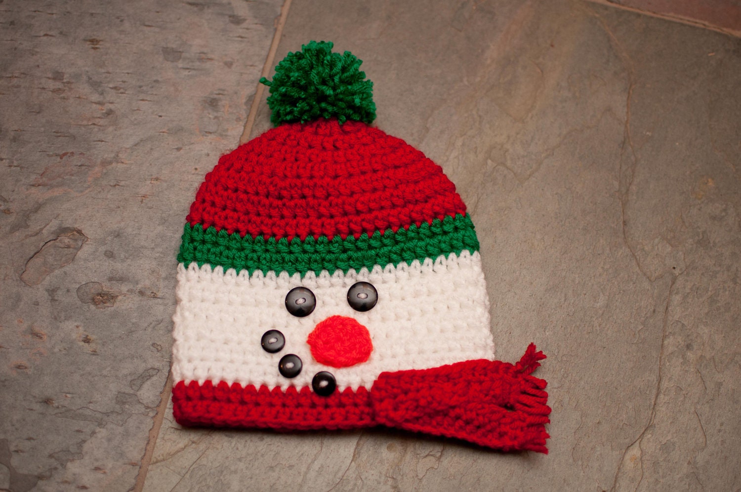 CROCHET PATTERN - Chilly Snowman Beanie