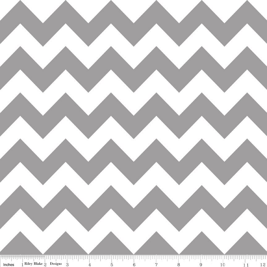Flat or Fitted Crib/Toddler Sheet - Riley Blake - Grey Chevron