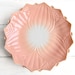 Vintage Fire King Peach Lotus Blossom Plate - Pink on White Milk Glass