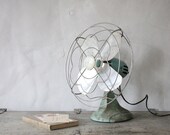 Blue & Turquoise Vintage Eskimo Industrial Fan