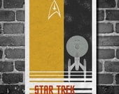Star Trek retro poster minimalist art movie poster print art poster print 11x17 Tan