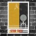 Star Trek retro poster minimalist art movie poster print art poster print 11x17 Tan