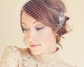 9 inch bandeau birdcage veil
