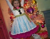 Girls Snowman Halloween Costume, Size 5-8, Available for immediate shipment