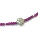 Pink Bracelet Turquoise Gemstone Jewellery Sterling Silver Jewelry Fuschia Magenta Flower Layer Stack Thin Skinny Fashion B-287 288