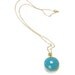 Teal Blue Necklace Gold Jewelry Chalcedony Gemstone Jewellery Modern Drop Pendant Aqua Chain Fashion Turquoise N-322 323 324