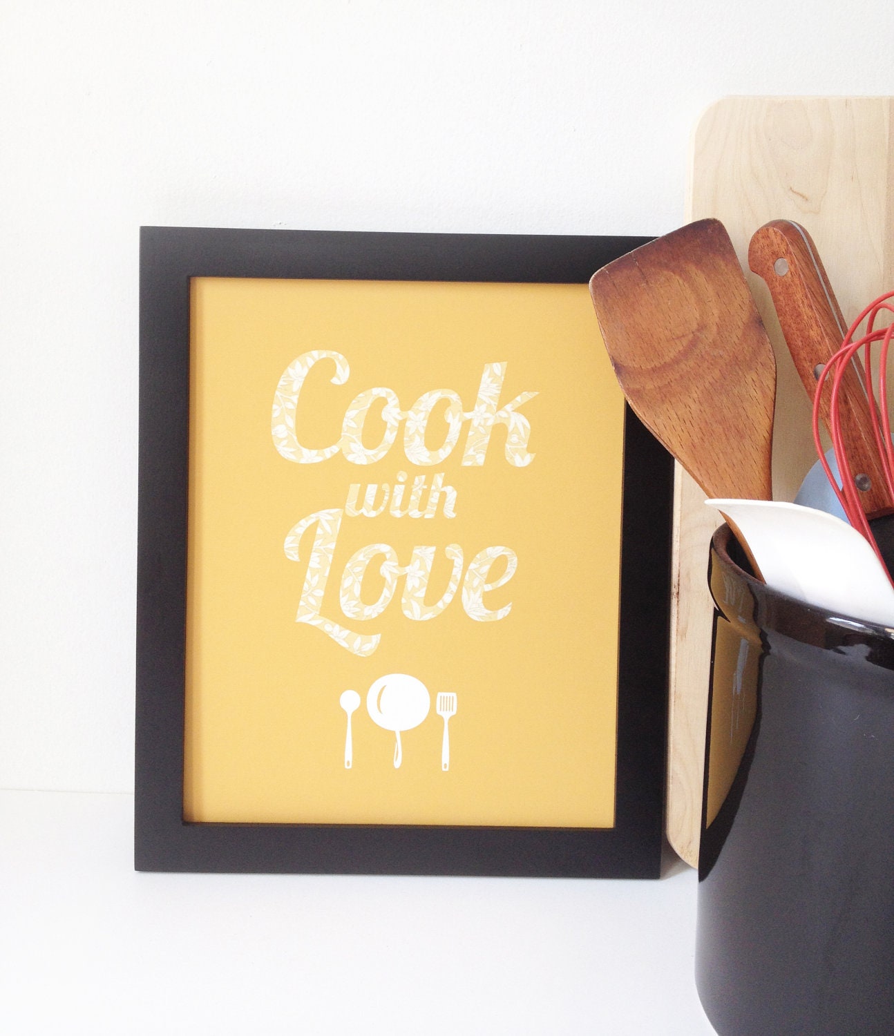 Cook with Love Art Print - 8x10