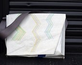 Messenger Bag: Gold, Neon Green, & Blue Stitched Repurposed Dome Bag