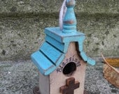 mini decorative birdhouse, Christmas Ornament, Shelf setter