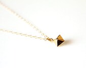 Gold 3D Diamond Necklace