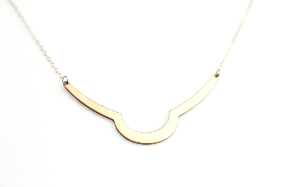 Brass Scallop Necklace