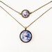 Earth And Full Moon Two Tier Necklace, Multi Strand Necklace