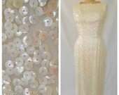 stunning vintage ceil chapman sequin cocktail dress // rare // marilyn monroe