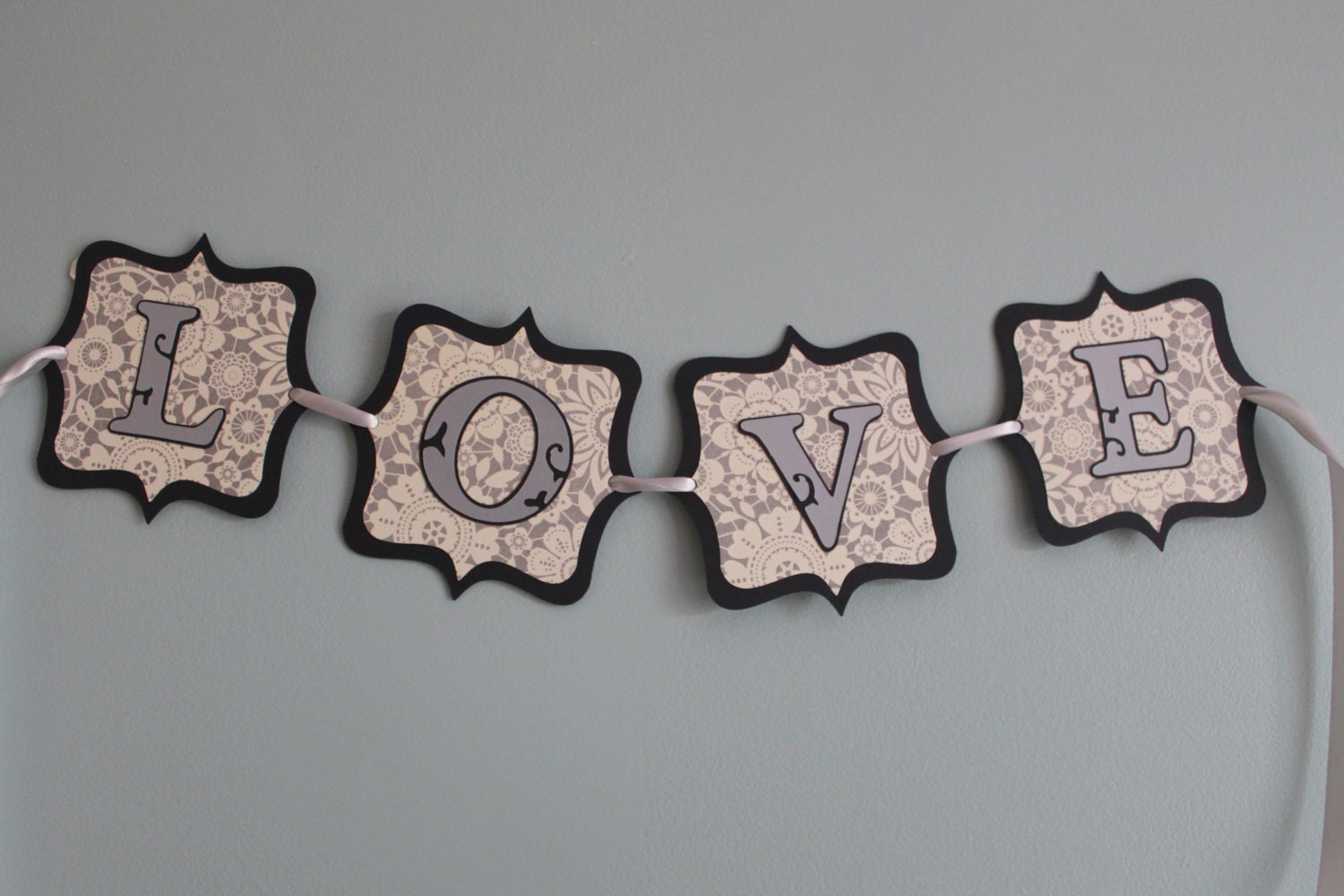 LOVE Wedding Bridal Shower Engagement Banner Photo Prop