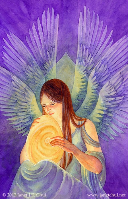 New World : Angel Inspirational Fantasy Art Blank Card