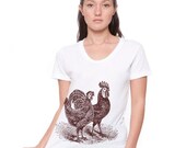 Womens Country Farm Chickens T Shirt tee - American Apparel Tshirt - S M L XL (18 Color Options)
