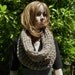 Hand Crochet Modern Cowl - Neckwarmer - Head Tube - Scarf Soft Chunky Texture