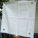 Vintage Fine Linen Tablecloth Drawn Thread Border Table Topper Linens
