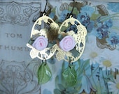 Unicorn Queen Rose Fairy Tale Book Geek Girl Earrings