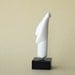 Greek Abstract Figurine Head in White Marble