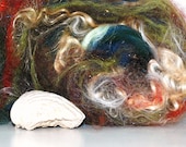 Crazy - Spinning Art Batt- spinning fibers silk angelina wool - 1.8 oz - SB-2