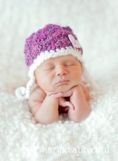Curly Cue Newborn Hat