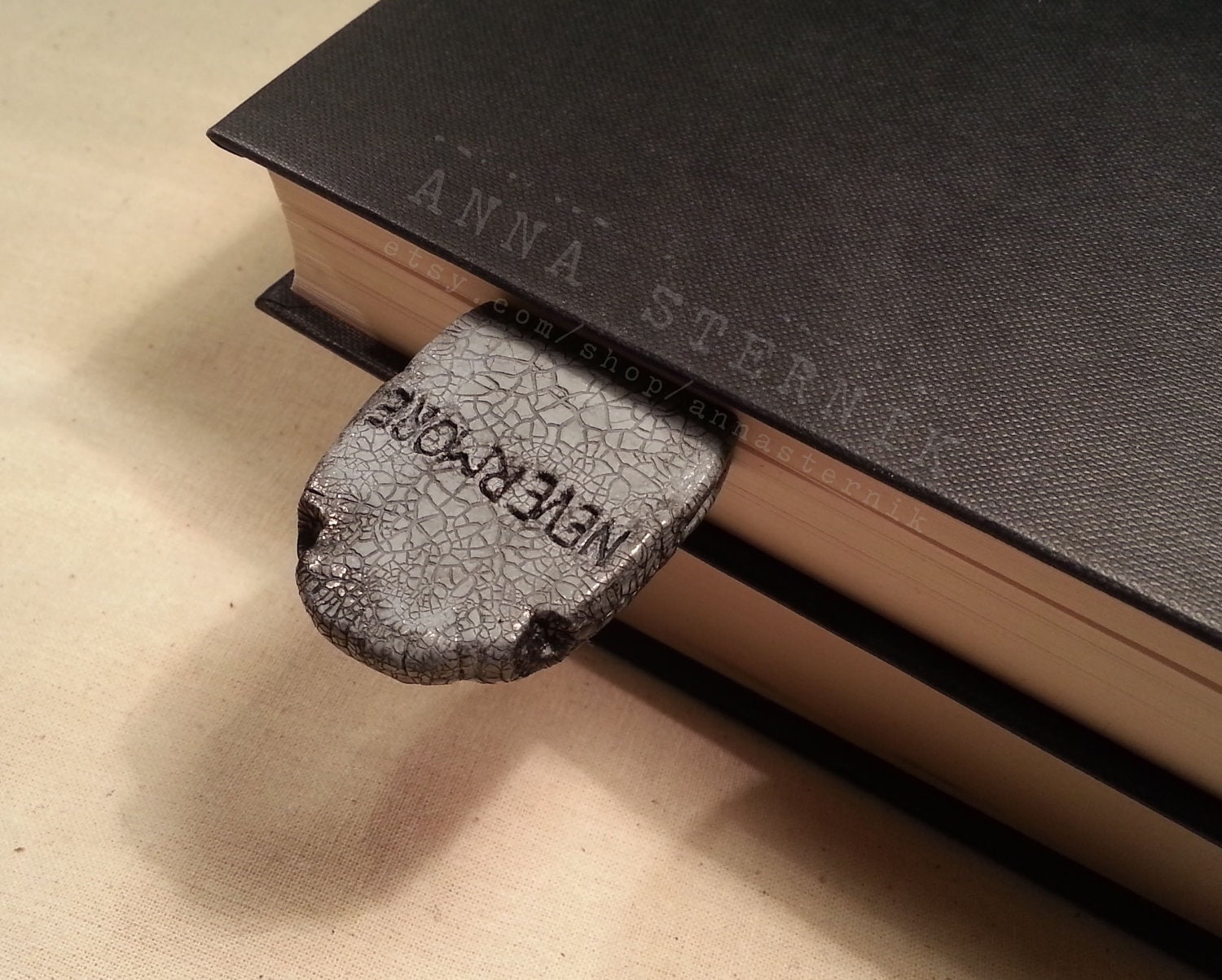 Gravestone Bookmark /Nevermore/ - ooak -  (Ready to ship / Gift wrapped)