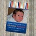 Bright Baby Boy Photo Birth Announcement, Any Colors printable, digital file