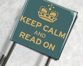 Paperclip Bookmark Glass Tile Keep Calm Read On Book Lover Trendy Cool