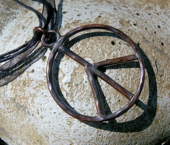 Peace - Copper Pendant