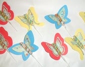 Butterfly Twist Pop Candy Favors and Cupcake Toppers Set of 12 for a birthday party, bridal or baby shower, wedding, or Bat Mitzvah