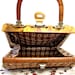 the last straw. vintage 60s cute straw purse with tortoise lucite handle & brass hardware