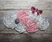 Baby Girl Maternity Sash - Photo Prop - Princess - Belly Band - Newborn Sash - Baby Shower Gift - Pregnancy Belt