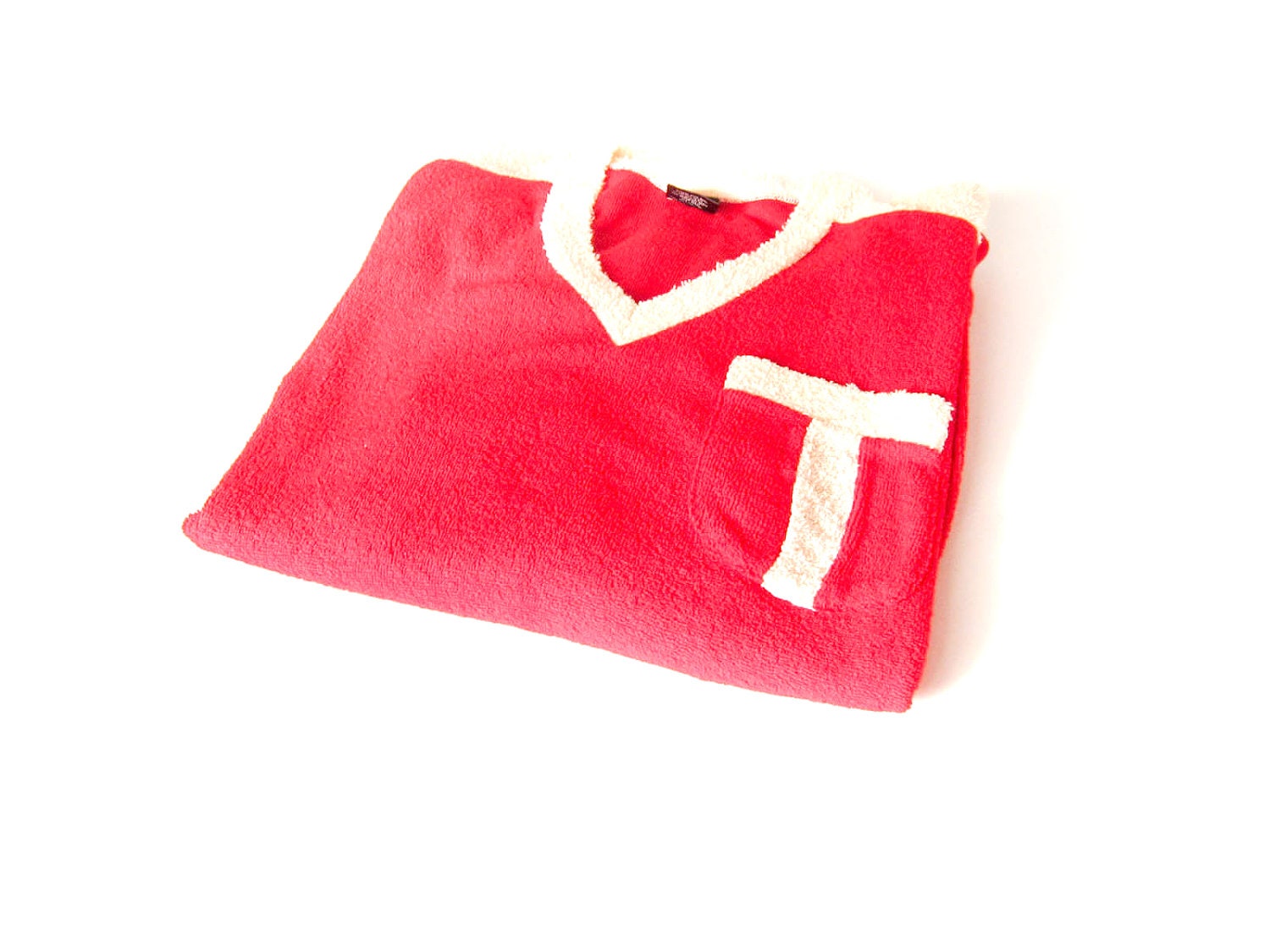 Vintage Long Sleeve V Neck Shirt - Large