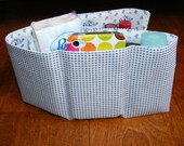 Purse Organizer in Blue and Vintage Bunnies...great gift...free shipping