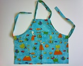 Toddler Baby Boy Frogs and Fishies All-Purpose Apron (18 mo)