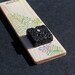 Geometric Stone Necklace-- Green Fern-- Fossil Mammoth Ivory Scrimshaw