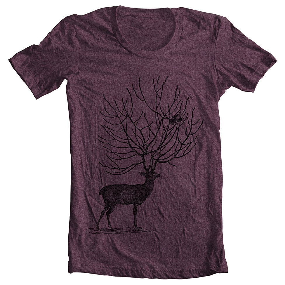Unisex T Shirt Deer American Apparel XS, S, M, L, XL 9 COLORS