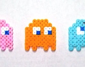 Pacman and Ghosts set of 5 Perler Magnets
