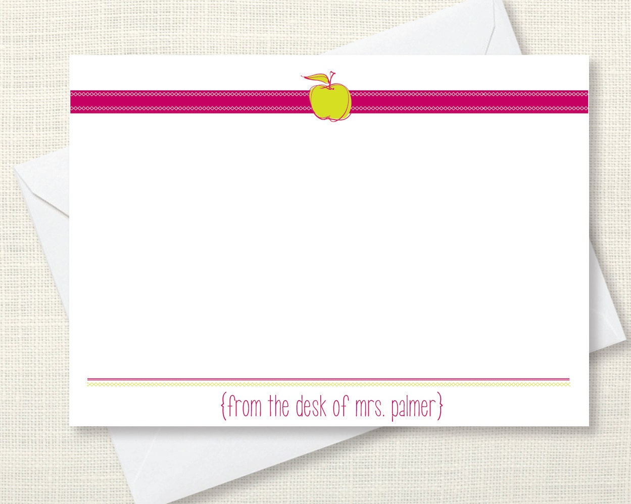 Stationary - teacher - set of 10 notecards