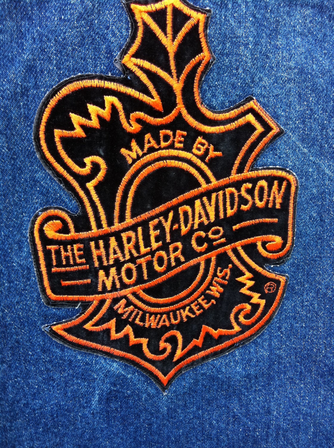 Levi Harley Davidson Jacket  Made in USA with large Harley Davidson Patch on Back Mens 46 L