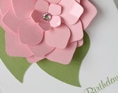 Happy Birthday - Pink Flower Card
