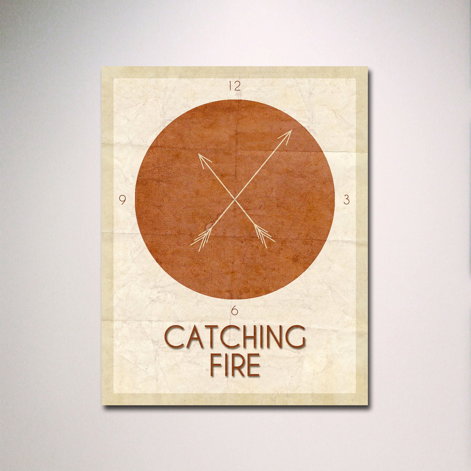 Catching Fire Inspired Minimalist Poster / The Hunger Games / Choose Your Size