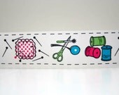 Sew Cute Print Extra Wide 1.5in Grosgrain Ribbon - 1yd