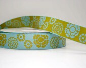Reversible Floral 1 inch Ribbon - 1yd