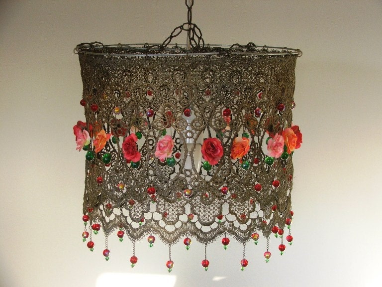 Anat Bon's Lighting - Dangling Tea Rose Lighting
