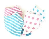 BANDANA DRIBBLE BIB in soft Cotton Jersey & Super Absorbent Bamboo Terry  - Choice of Colours/Patterns - A Baby Gift Idea from Cwtch Bugs