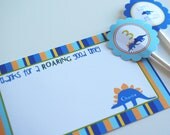 DINOSAUR, NOTECARD, Thank You, Blue & Orange, PRINTABLE by Libby Lane Press Il_170x135