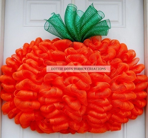 3-D Halloween Orange Mesh Pumpkin (Custom Listing)