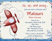 Aviator Airplane Baby Shower Invitation Printable and Custom Invite Il_170x135